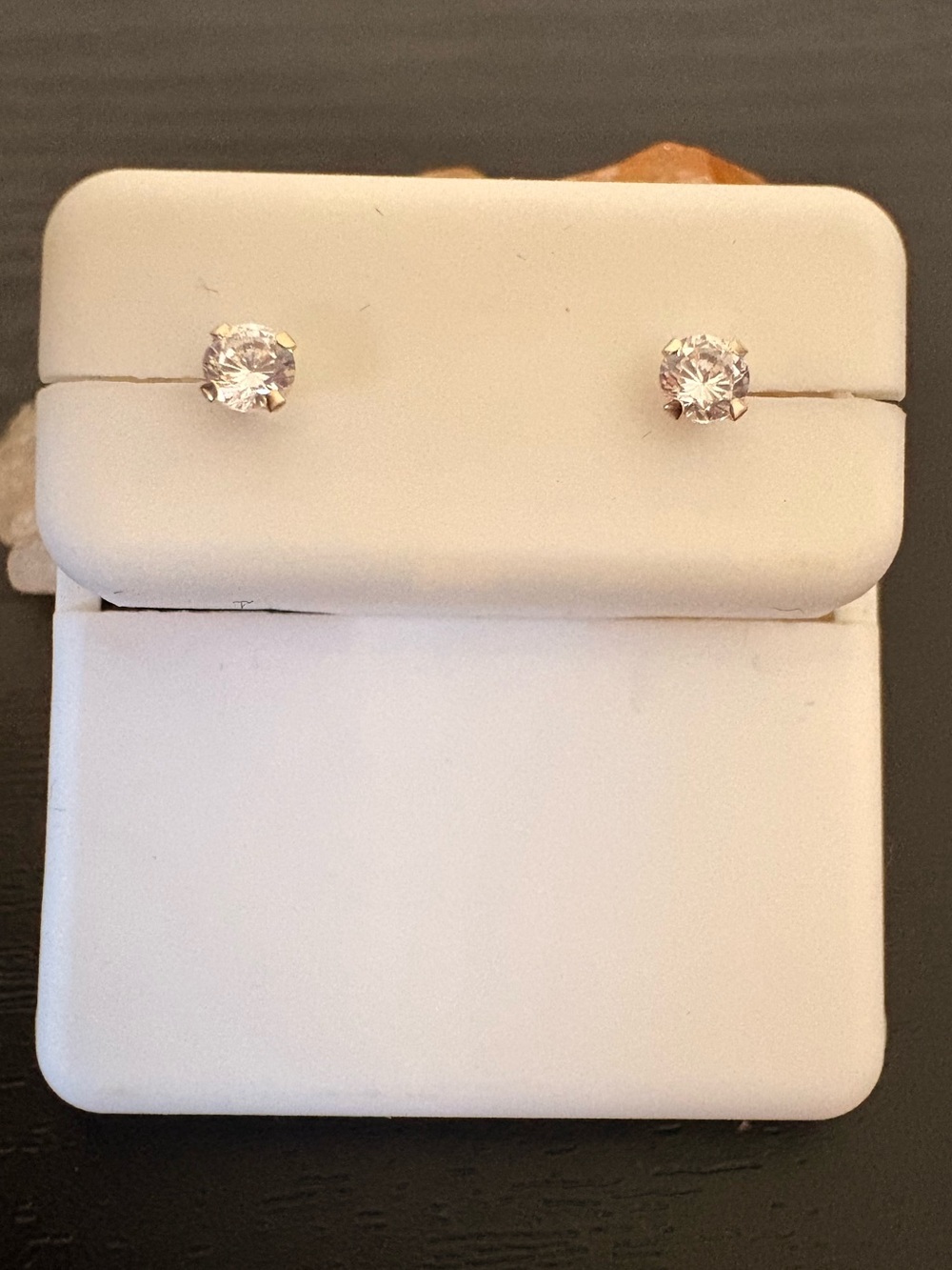 10k Gold 3MM CZ Stud Earrings